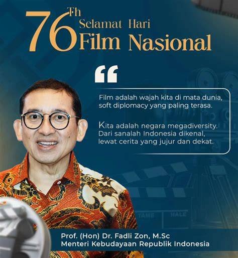 Menbud menegaskan peran film sebagai media penting yang memperkuat memori kolektif bangsa Indonesia